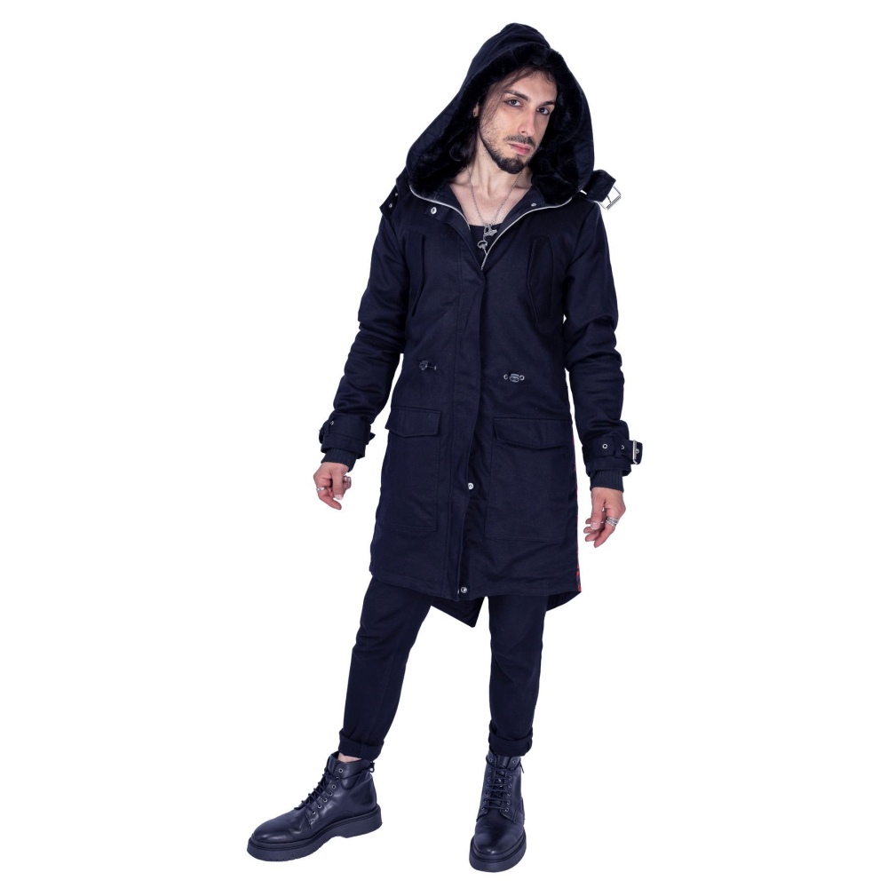 Heartless - BLOOD ROSE Parka coat - Black